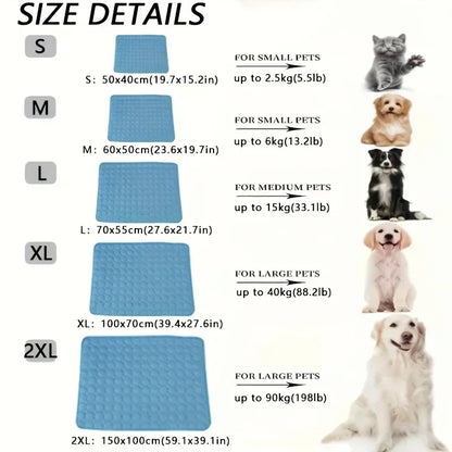 Tapis rafraîchissant pour chien & chat – Soie glacée respirante, lavable, spécial été