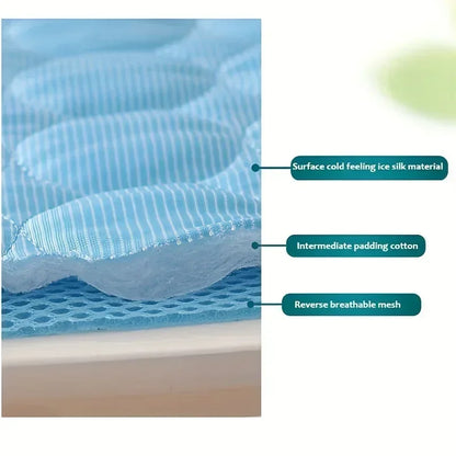 Tapis rafraîchissant pour chien & chat – Soie glacée respirante, lavable, spécial été